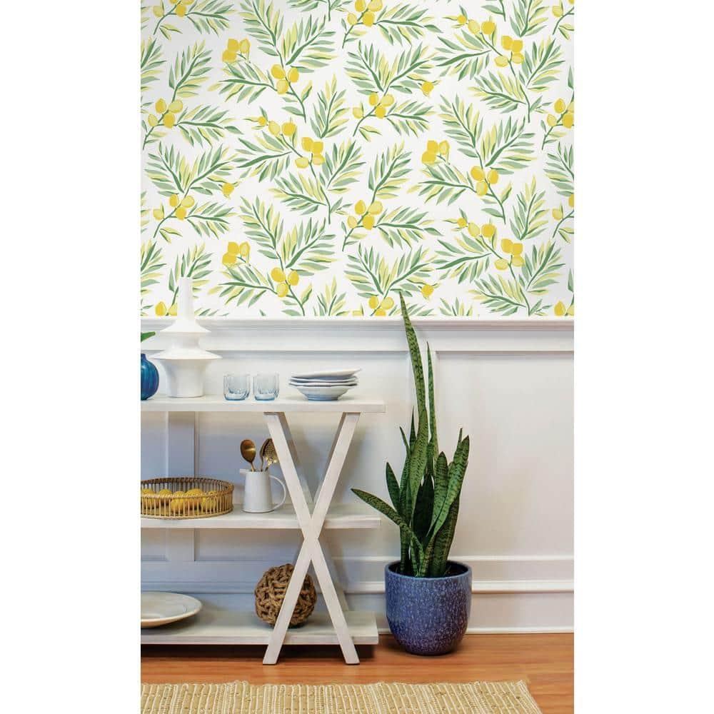 NextWall Lemon Branch Peel and Stick Wallpaper