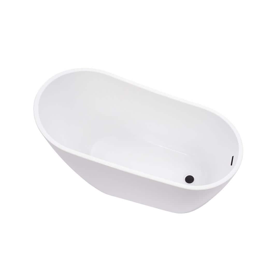 55.3" X 28.3" Freestanding Soaking Bathtub
