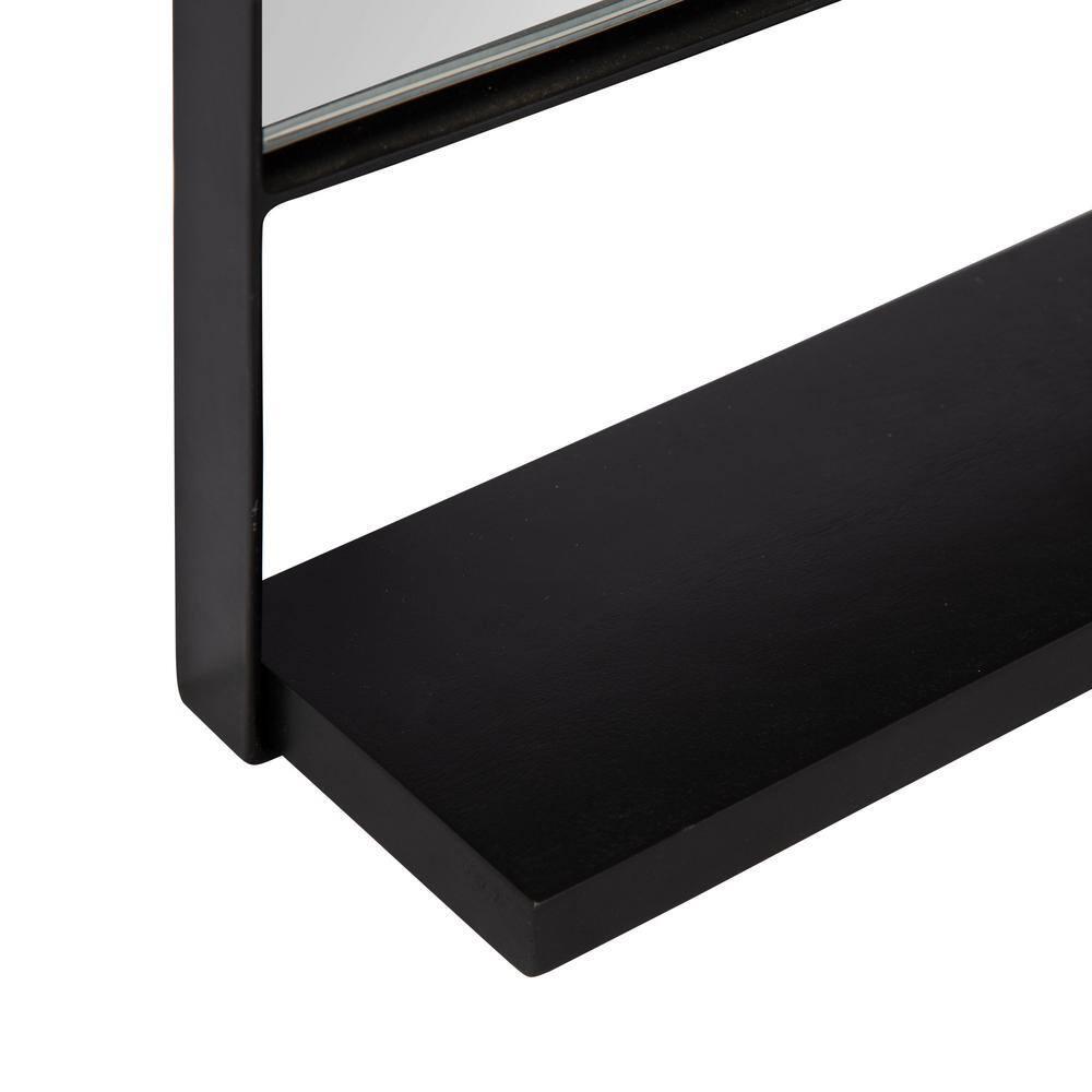 20" x 34" Chadwin Decorative Wall Mirror with Shelf Black - Kate & Laurel All Things Decor: Arched, Farmhouse-Inspired