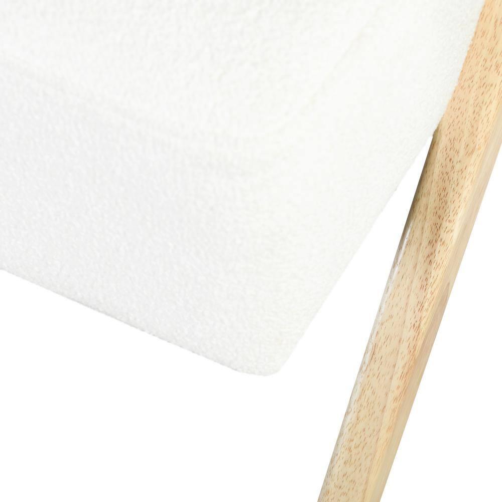 GDF Studio Innovative Modern Accent Chair with Curved Backrest, White