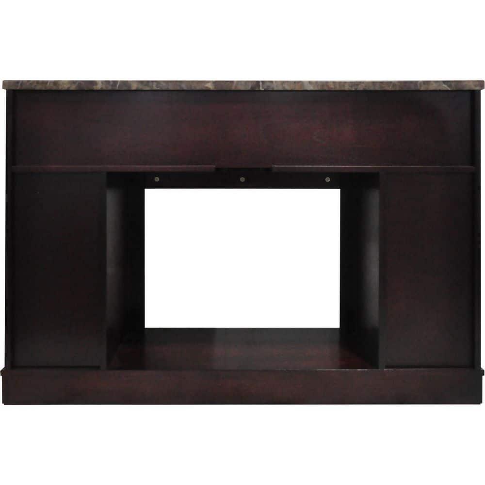 Cambridge Seville Freestanding Fireplace Mantel TV Stand with Storage Shelves and 1500W Electric Heater Insert