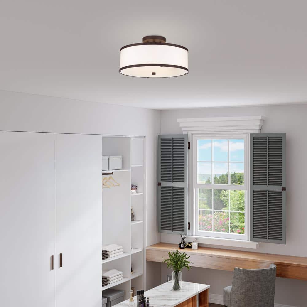 Livex Lighting Park Ridge 3 - Light Semi-Flush Mount in  Bronze