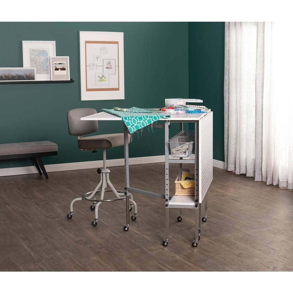 58.5'' x 36.75'' Foldable Sewing Table with Wheels