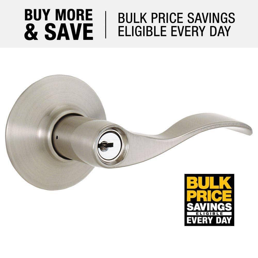 Camelot Handleset with Single Cylinder Deadbolt and Plymouth Door Knob and Rosette