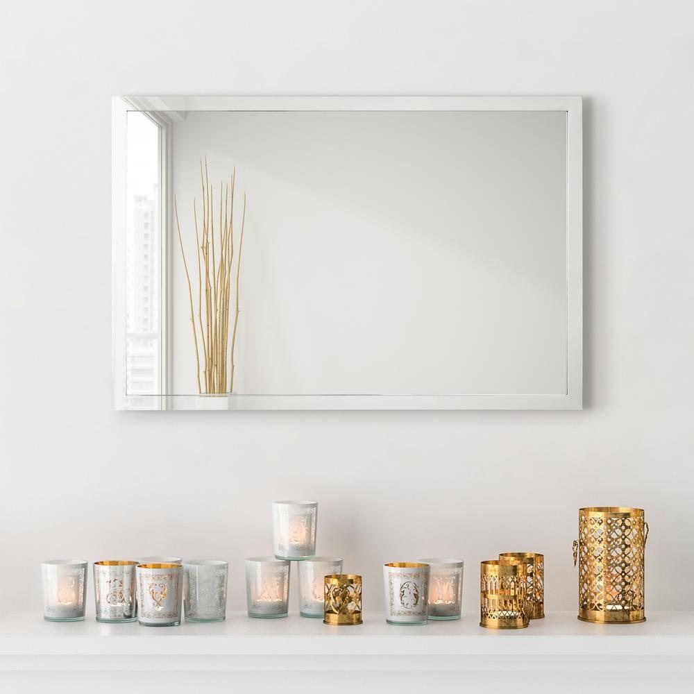 Empire Art Direct Contempo Stainless Steel Gold Wall Mirror Plished Silver 20" x 30" Silver