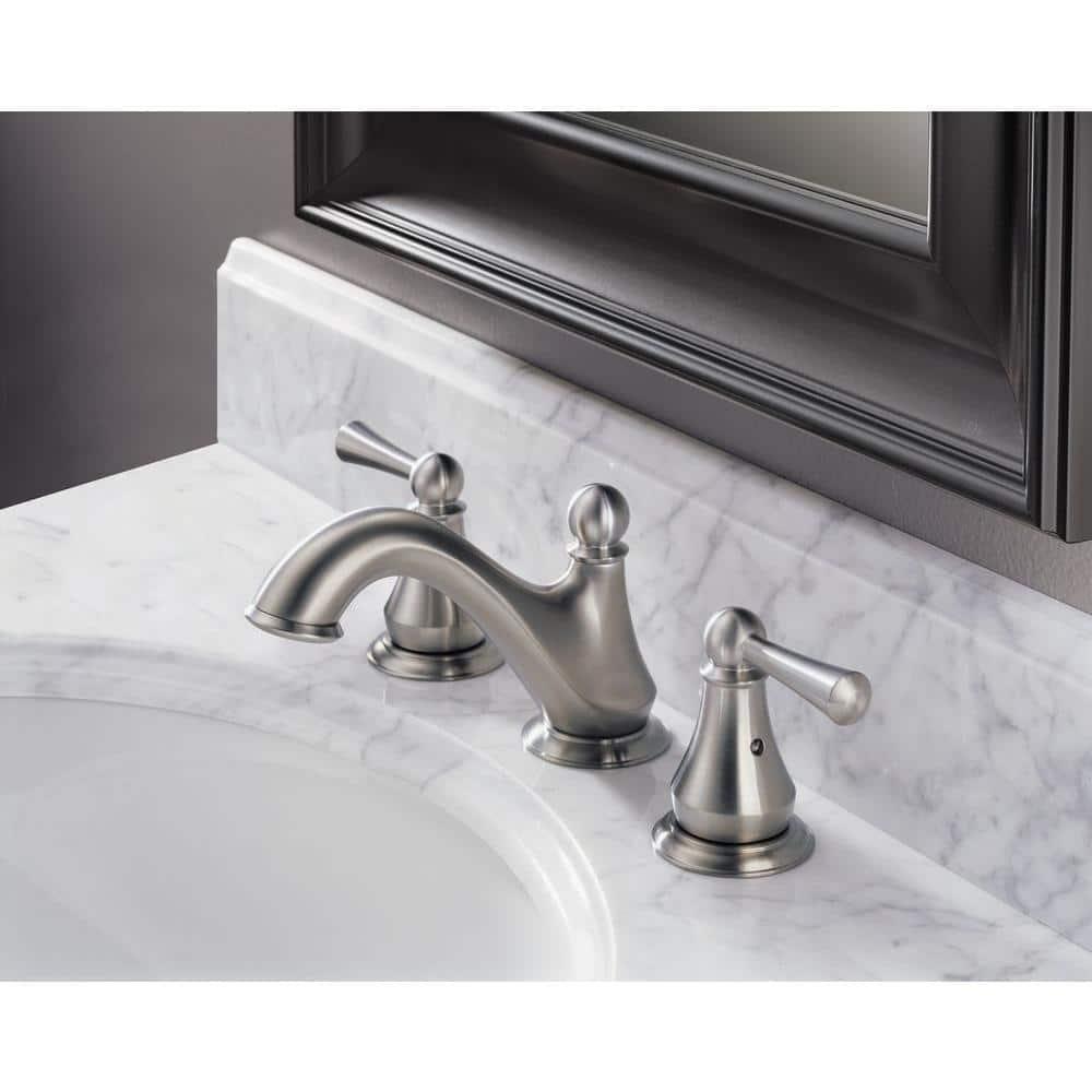 Haywood Widespread Bathroom Faucet 3 Hole, 2-handle Bathroom Sink Faucet with Drain Assembly