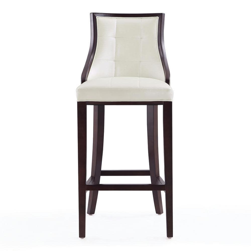 Set of 3 Fifth Avenue 31.5" Beech Wood Barstools with Footrest - Manhattan Comfort
