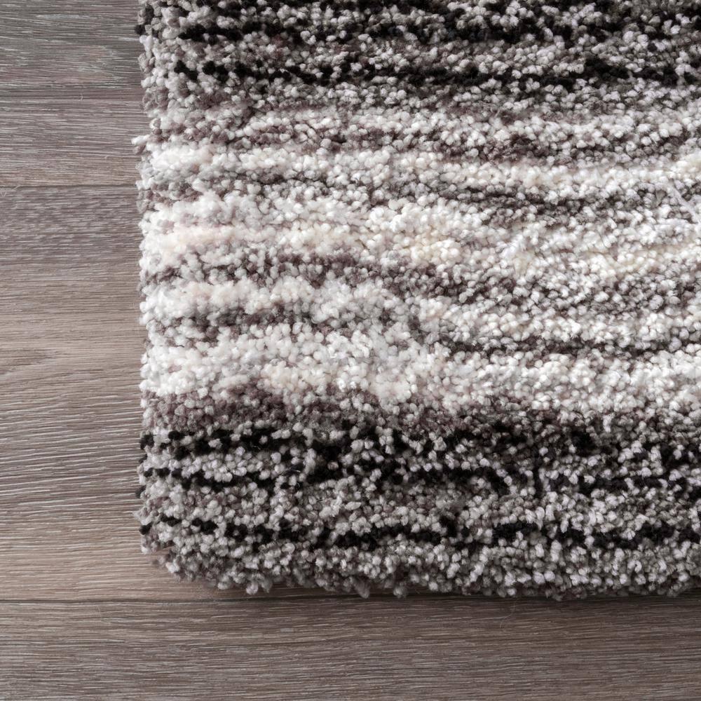 nuLOOM 5'x8' Drey Ombre Shag Area Rug Gray: Modern High Pile Tufted Rectangle, Indoor Polyester with Jute Backing