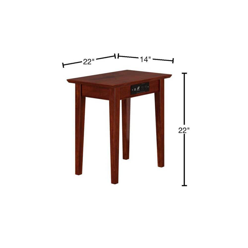 Shaker Chair Side Table with Charger Walnut - AFI