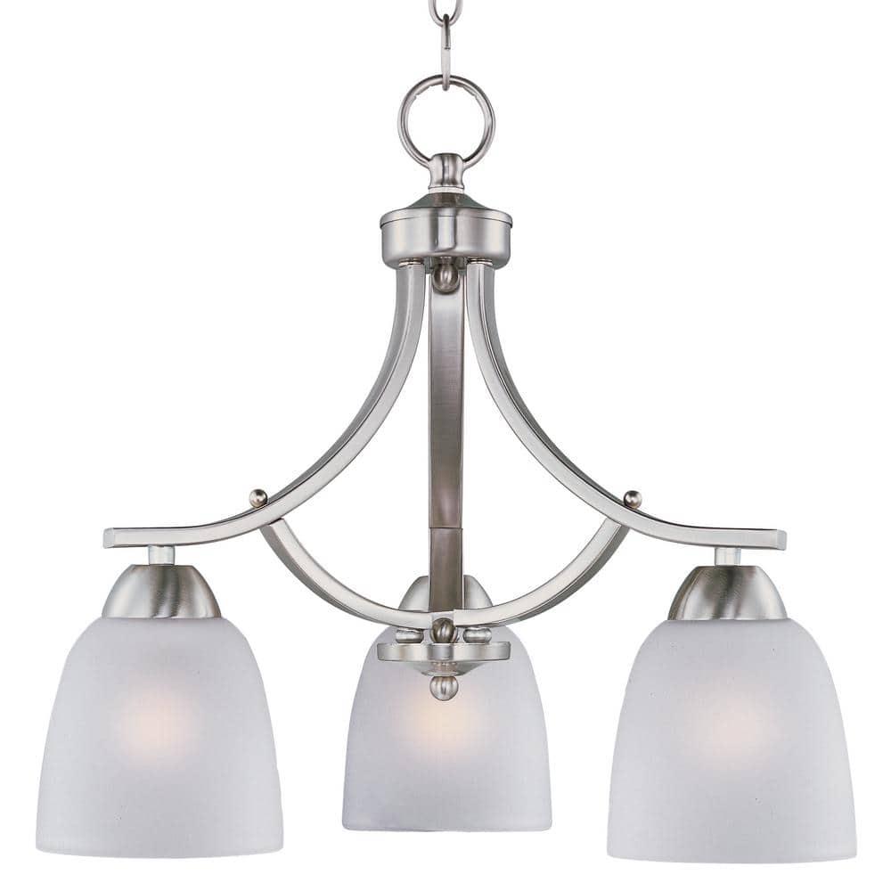 Maxim Lighting Axis 3 - Light Chandelier in  Satin Nickel