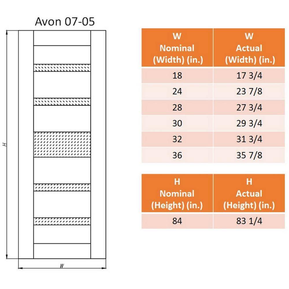 Belldinni Avon 07-05 Solid + Manufactured Wood Paneled French Doors