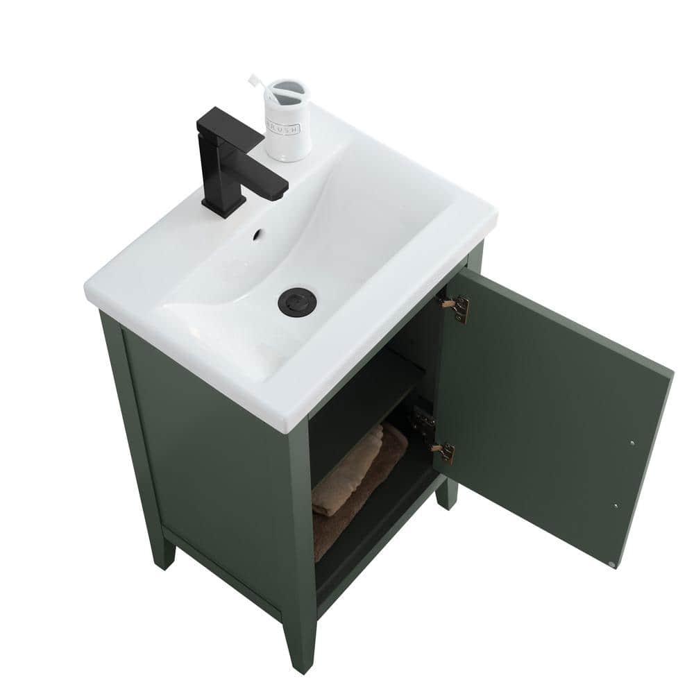20'' Single Bathroom Vanity with Ceramic Top