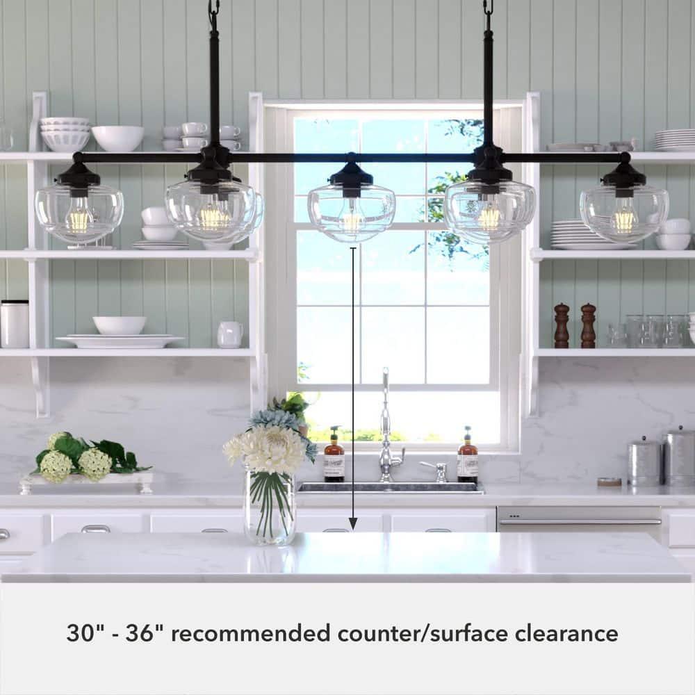 Saddle Creek 7 - Light Kitchen Island Linear Pendant