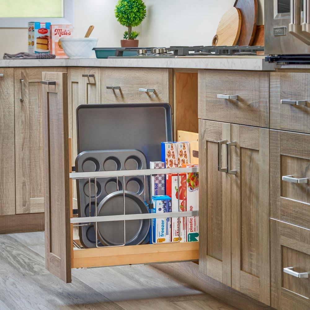 Rev-A-Shelf Wood Bakeware Pullout Organizer W/ Soft-Close