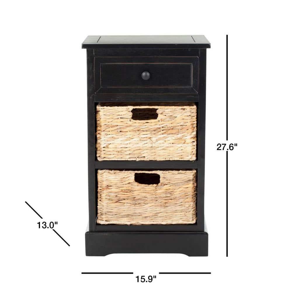 Carrie Side Table - Distressed Black - Safavieh.