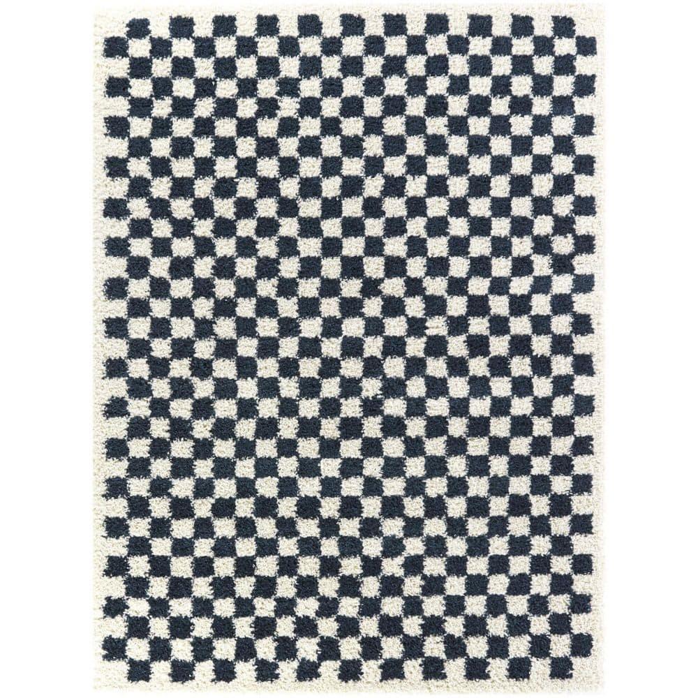Balta Rugs 5'3"x7' Geometric Plush Shag Area Rug Blue