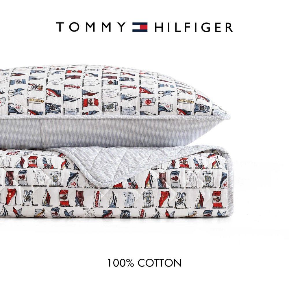 Tommy Hilfiger Tommy Hilfiger Ithaca Stripe Cotton Reversible Quilt Set