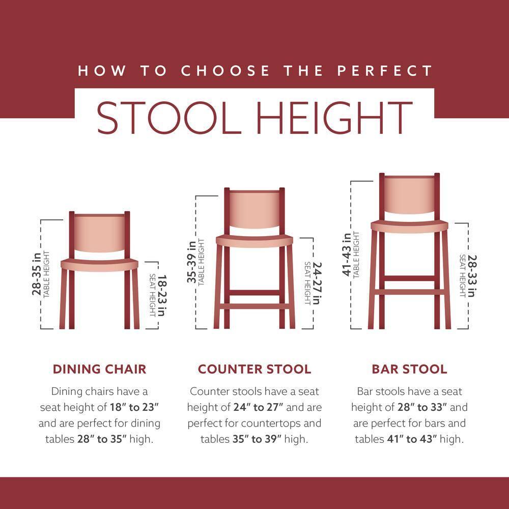 Marino Padded Seat Barstool 30" Height, Farmhouse Design, Linon: Rubberwood Frame, Linen Weave