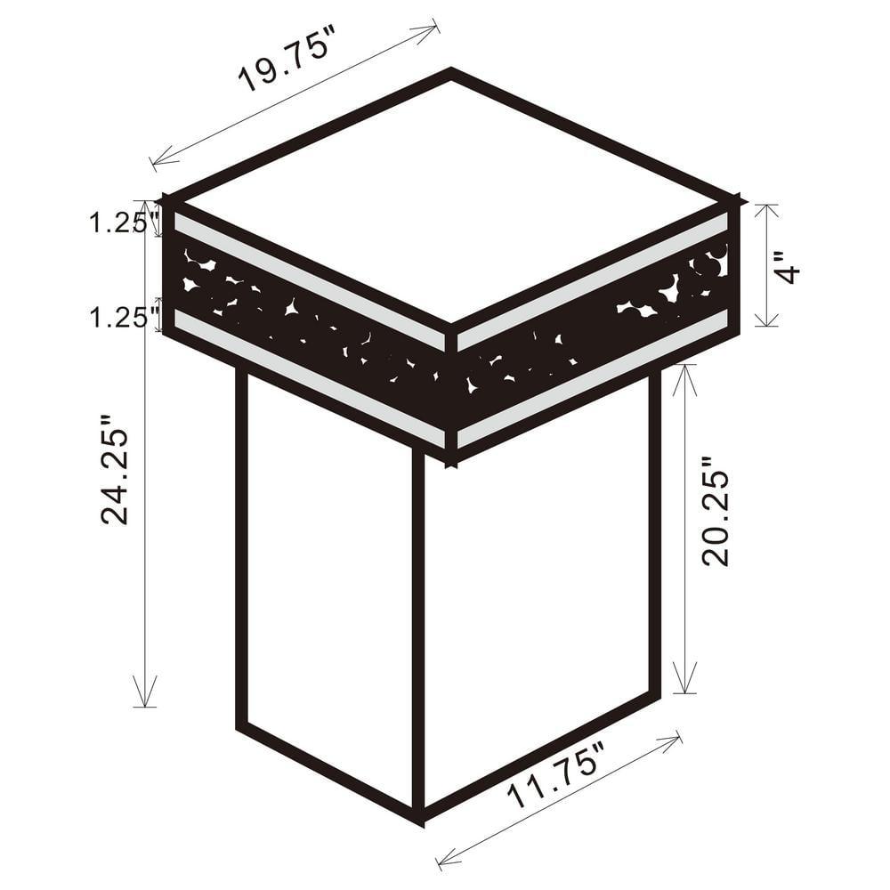 Coaster CompanyElora Pedestal Square Top Accent Table Mirrorfor Indoors