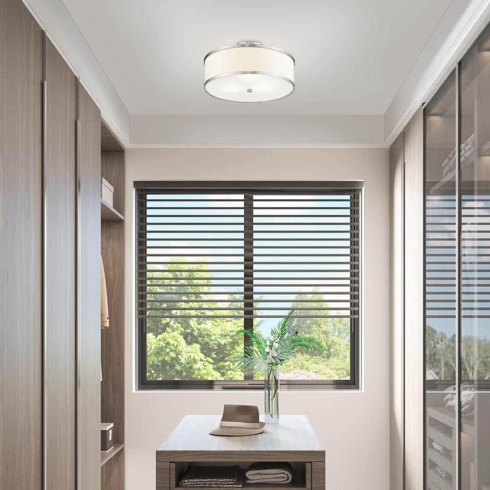 Livex Lighting Park Ridge 3 - Light Semi-Flush Mount in  Brushed Nickel