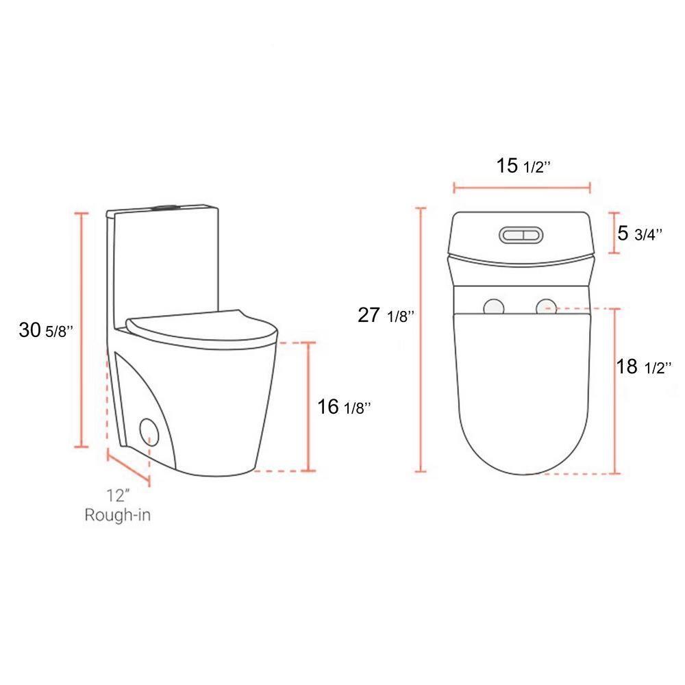 1.1/1.60 GPF Dual-Flush One Piece Toilet, Water-Saving Elongated Comfort Height Floor Mounted, Soft Close 1000 Gram Map Flushing Score Toilet, Light Grey 23T01-LG
