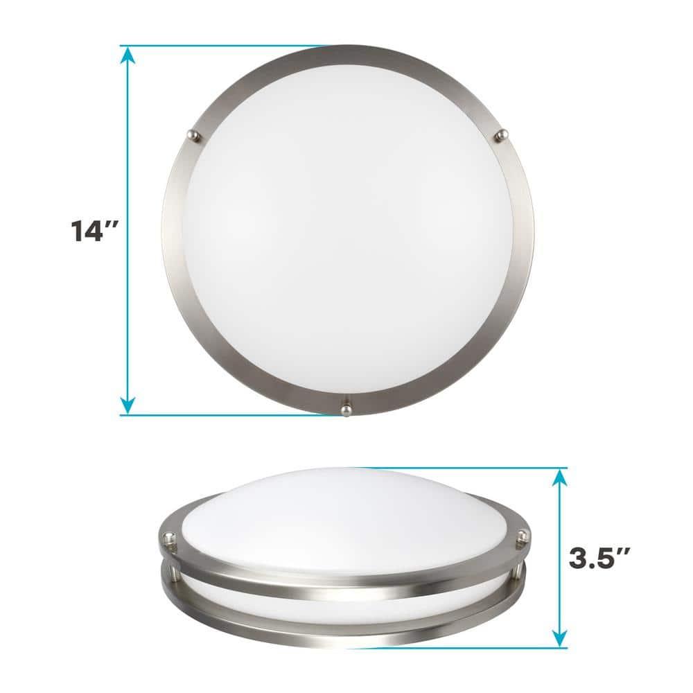Luxrite 14 Inch LED Flush Mount Ceiling Light, Color Temperature Selectable 2700K / 3000K / 3500K / 4000K / 5000K