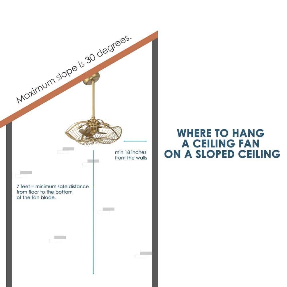 22" Akoni 3 - Blade Ceiling Fan with Light Kit Included