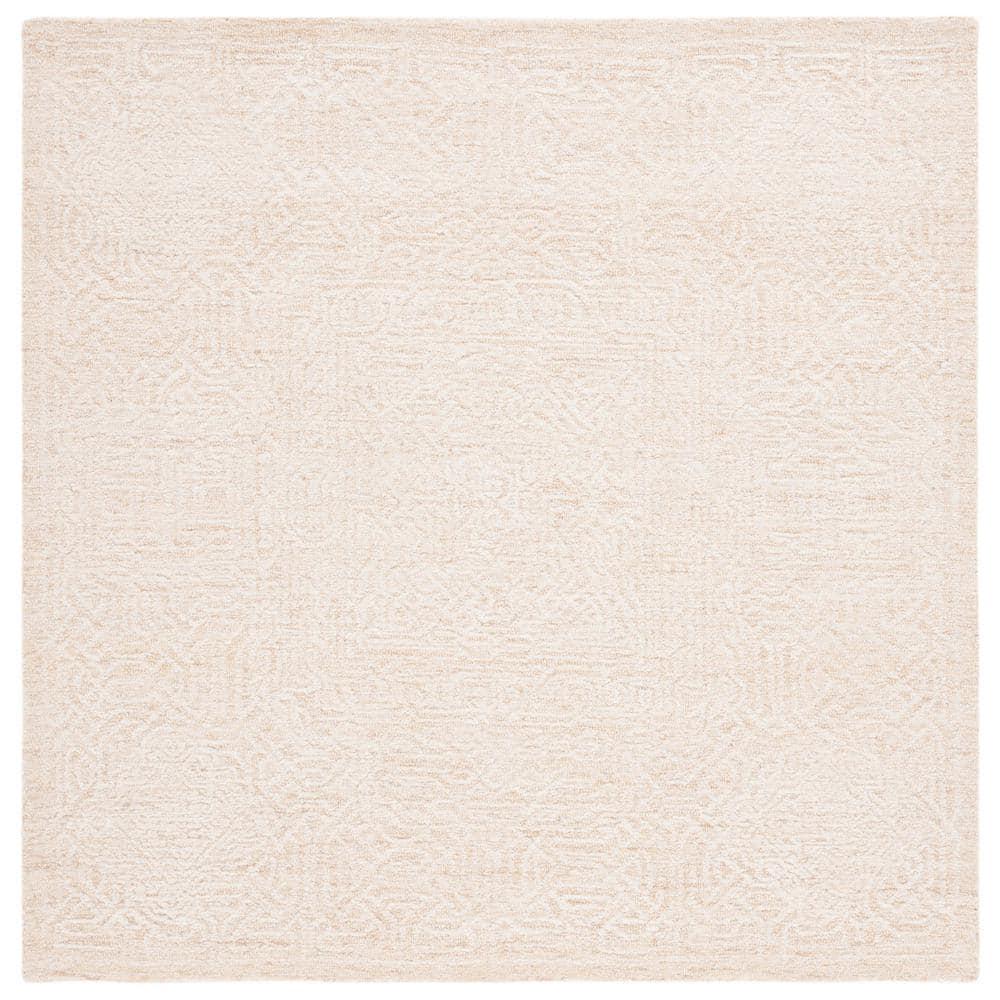 Ebony EBN104 Hand Tufted Indoor Area Rug - Gold/Ivory - 6'x6' - Safavieh