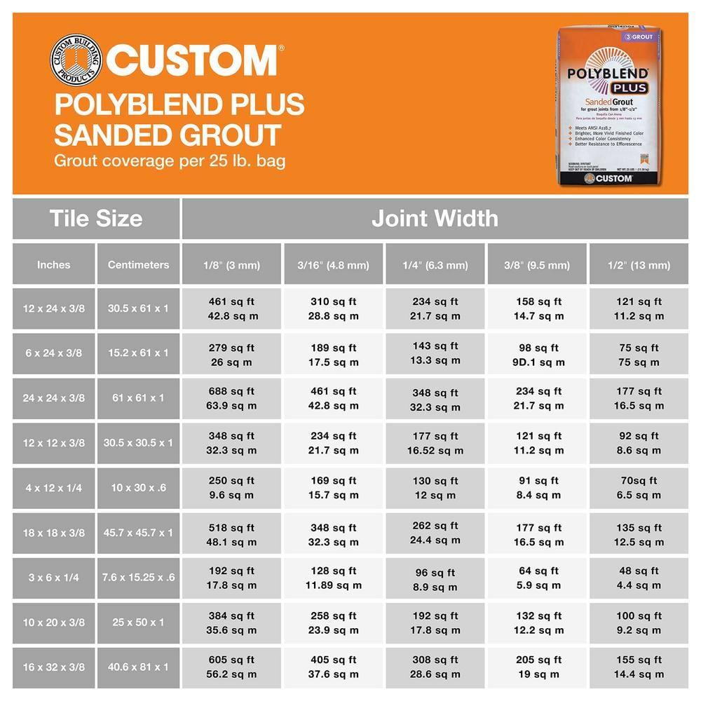 Custom Bldg Products 120315 1 lbs Bone Sanded Tile Grout  No. 382 Bone Color