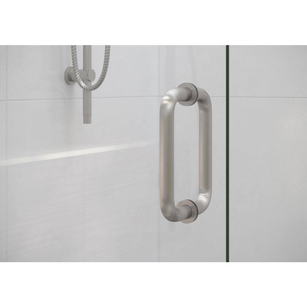 Glass Warehouse Halo 31.75 in. x 78 in. Frameless Glass Hinge Shower Door GW-GH-31-75-BN