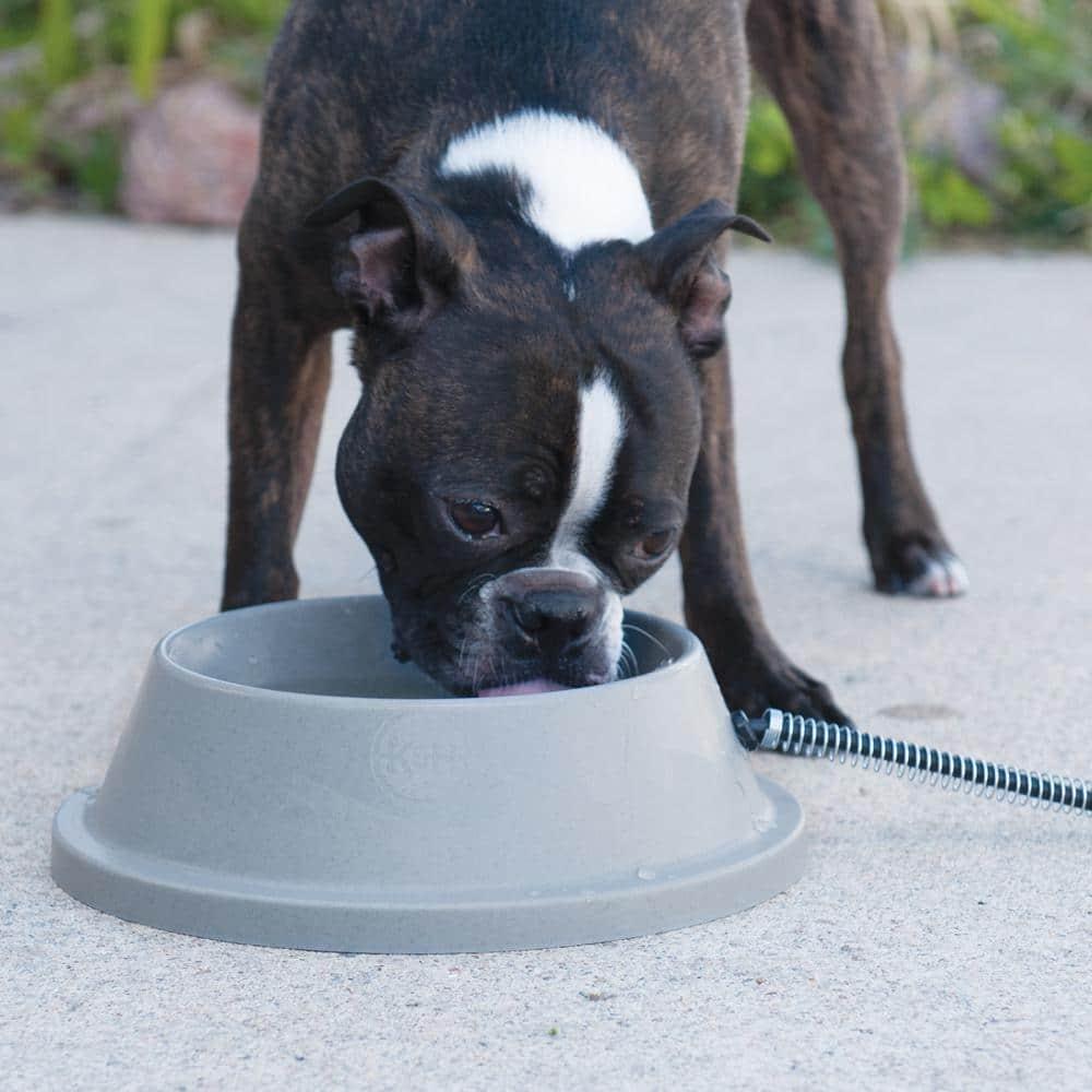 K&H Pet Products Thermal-Bowl 32oz. Slate Gray 12W