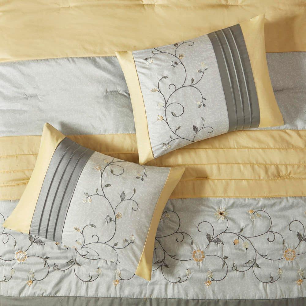 Madison Park Serene Embroidered 7 Piece Comforter Set