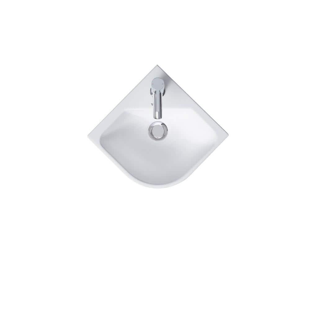 Duravit 072243 Me By Starck 13-3/4" Corner Lavatory Sink - White