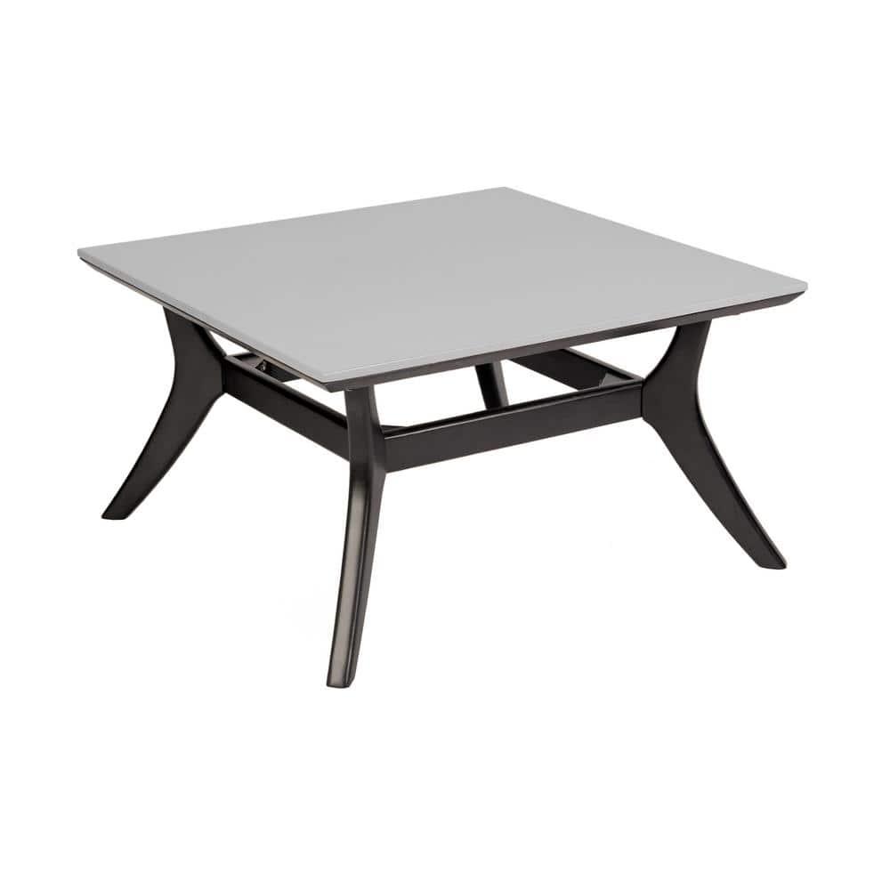 Armen Living Beckham Outdoor Coffee Table In Eucalyptus Wood And Super Stone