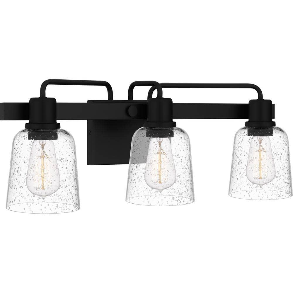 Quoizel Lighting Lydia 3 - Light Vanity in  Matte Black