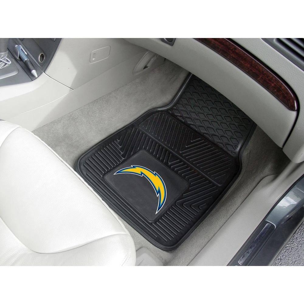 Los Angeles Chargers Heavy Duty Black Vinyl Car Mats