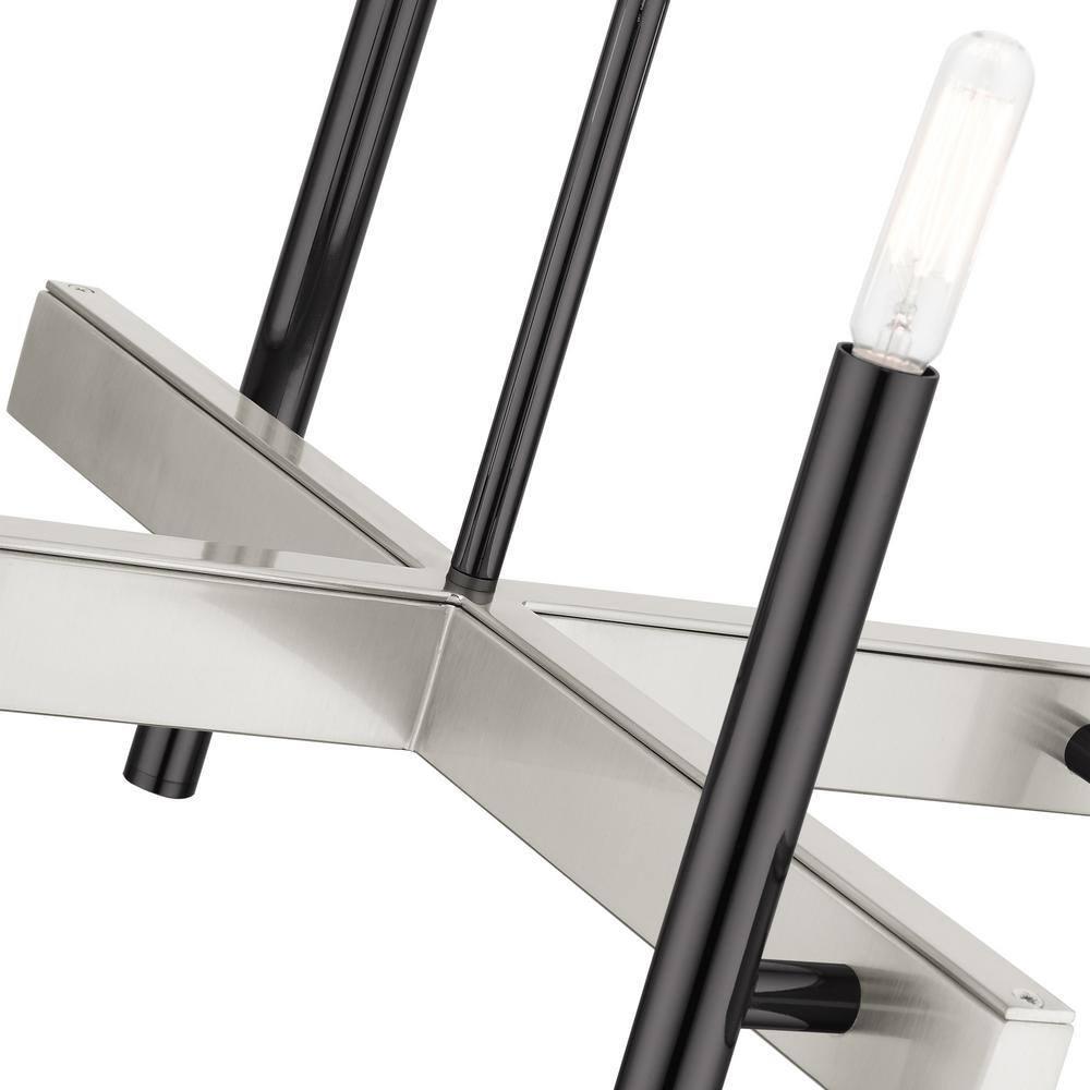 Livex Lighting Denmark 4 - Light Chandelier in  Black Chrome