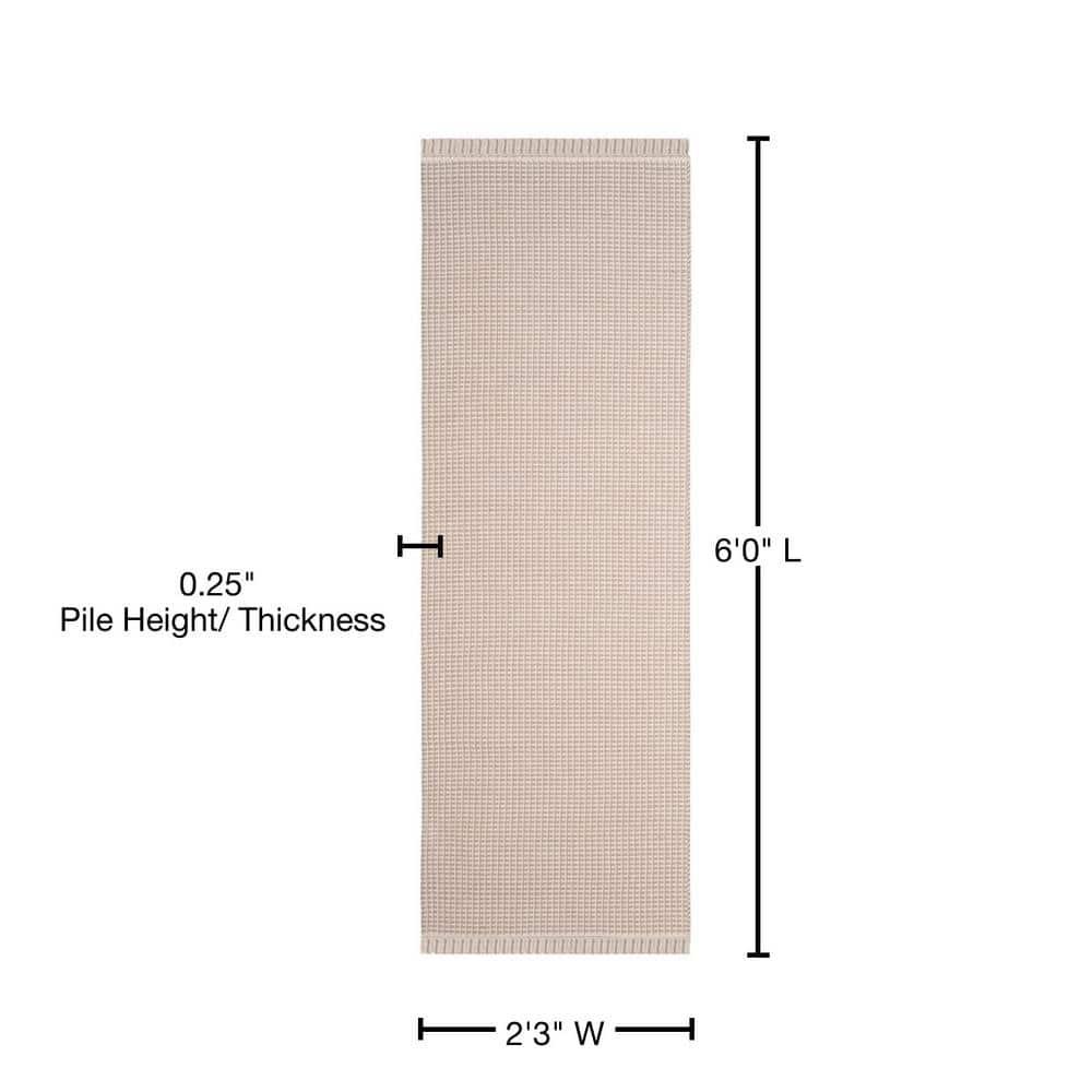 Montauk MTK340 Hand Woven Indoor Runner Rug - Ivory/Grey - 2'3"x6' - Safavieh