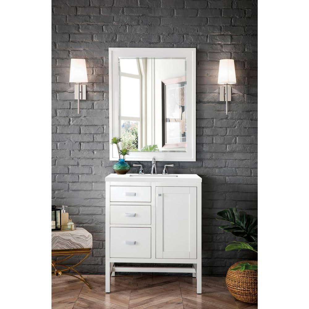 James Martin Vanities Addison 30'' Single Bathroom Vanity with Engineered Quartz Top