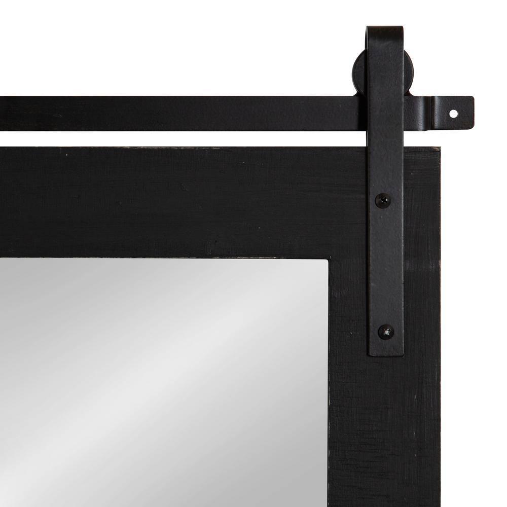 Kate & Laurel All Things Decor 22" x 30" Cates Rectangle Wall Mirror Black: Rustic Farmhouse Style, No Assembly, Wall Mounted