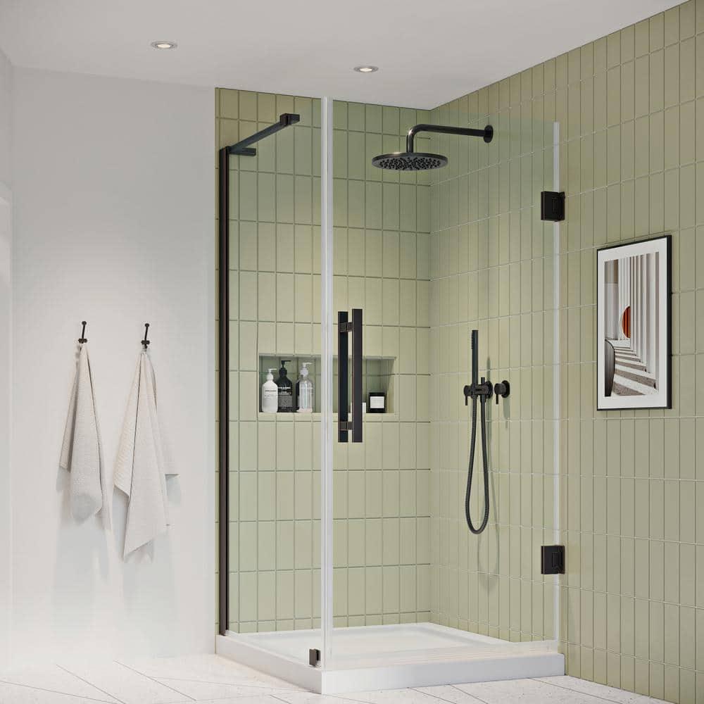 Endless Tampa-Pro 32" W x 72" H Corner Frameless Shower Kit, Door, Panel, Base