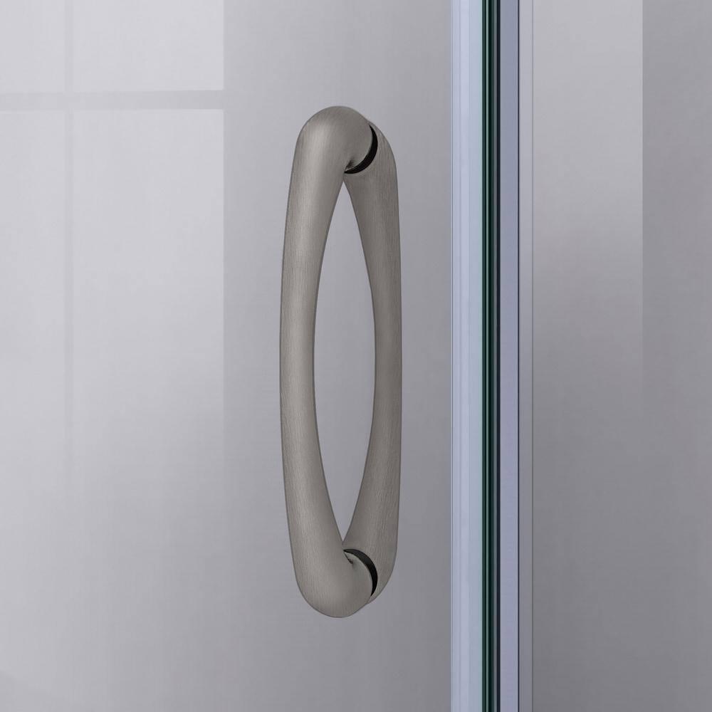 Dreamline Prime 33 In. X 33 In. X 78 3/4 In. H Shower Enclosure, Base, And White Wall Kit In Chrome And Frosted Glass