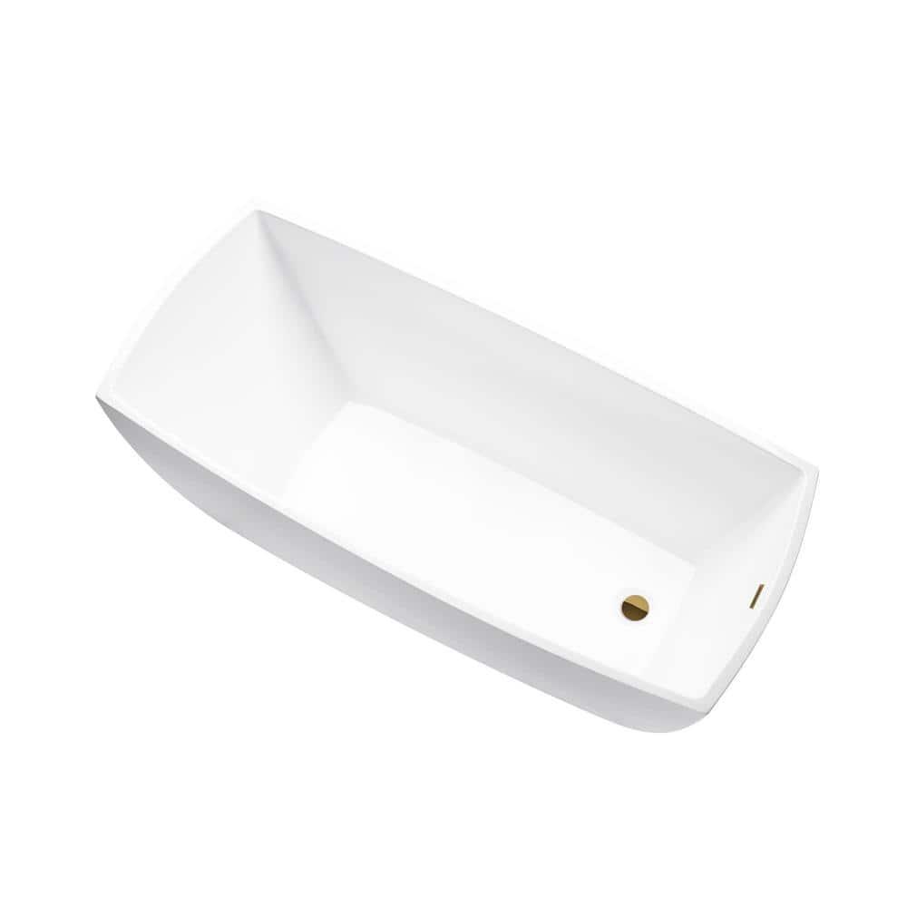 Vanity Art 67" X 31" Acrylic Freestanding Bathtub