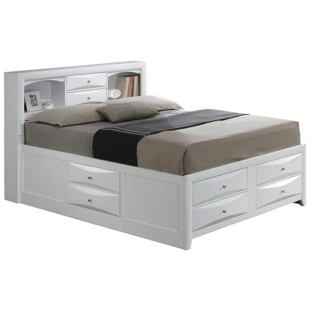 Glory Furniture Marilla King Storage Bed in White