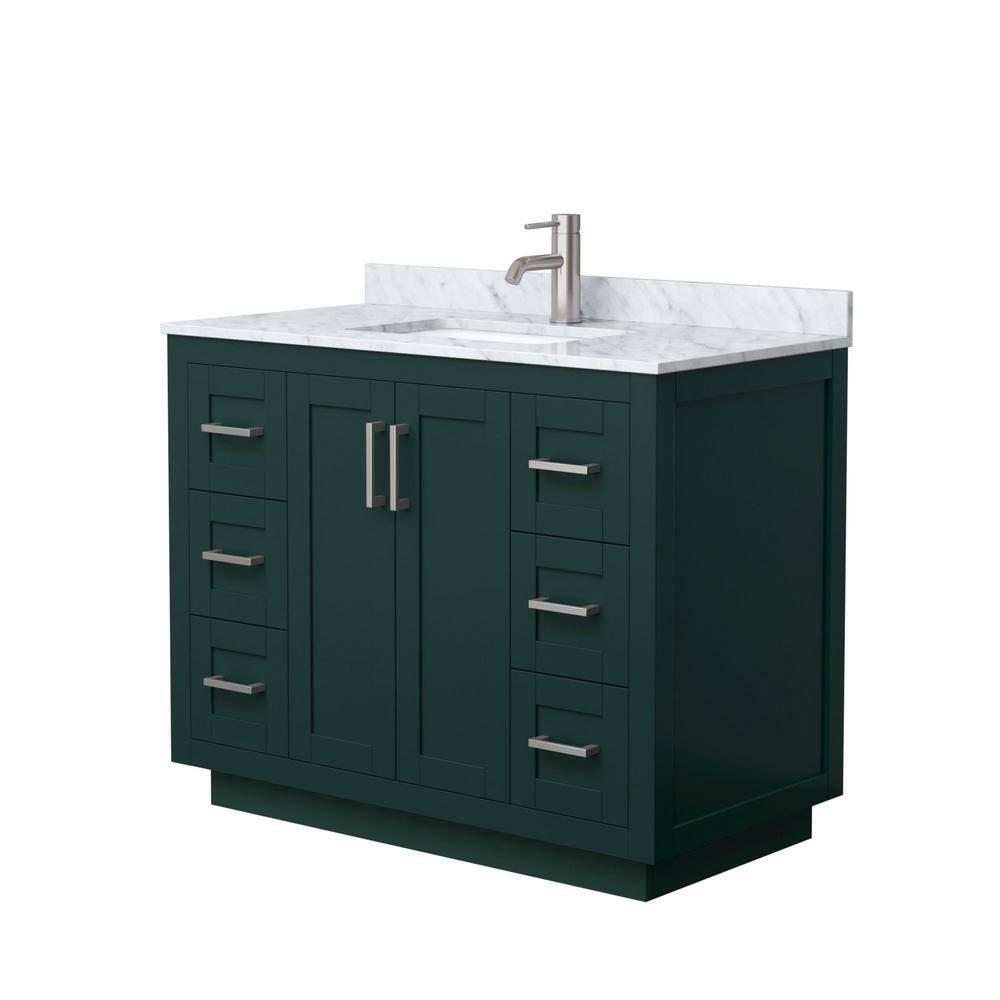 Wyndham Collection Miranda 42" Freestanding Single Bathroom Vanity with Cultured Marble Top