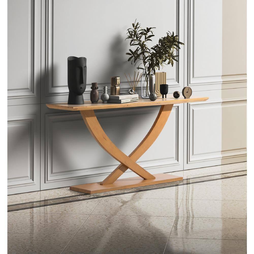 Rasmus Console Table Honeycomb - Boraam: Acacia Wood, Transitional Style, for Living Room & Hallway