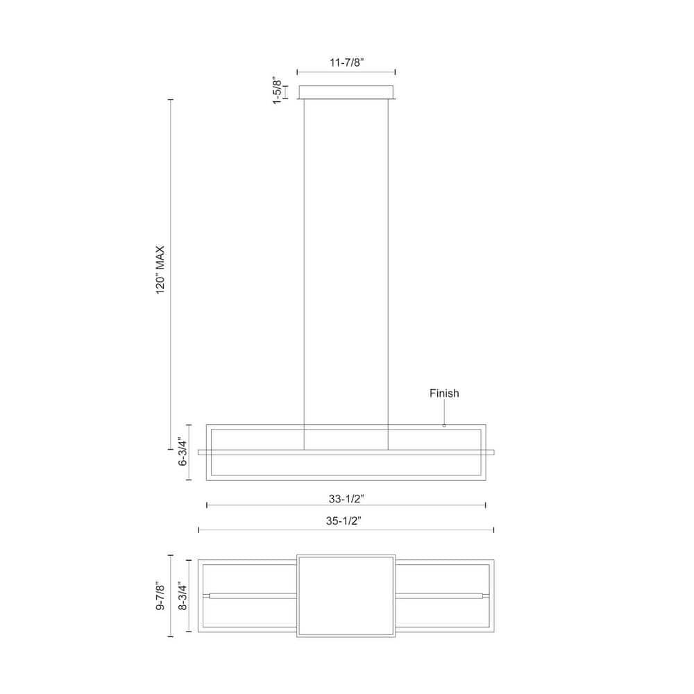 Mondrian 2 - Light LED Kitchen Island Pendant