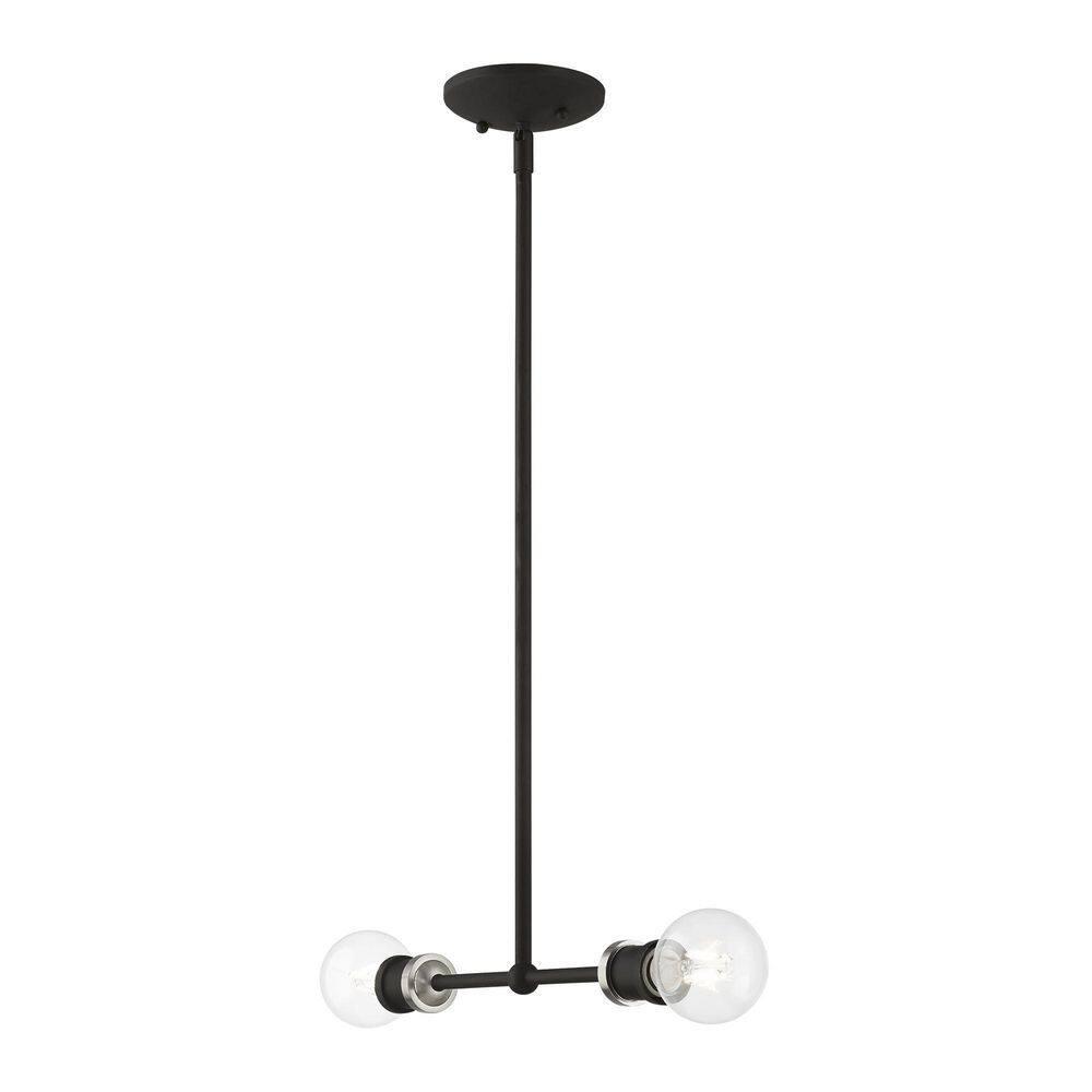 Livex Lighting Lansdale 2 - Light Chandelier in Black/Brushed Nickel