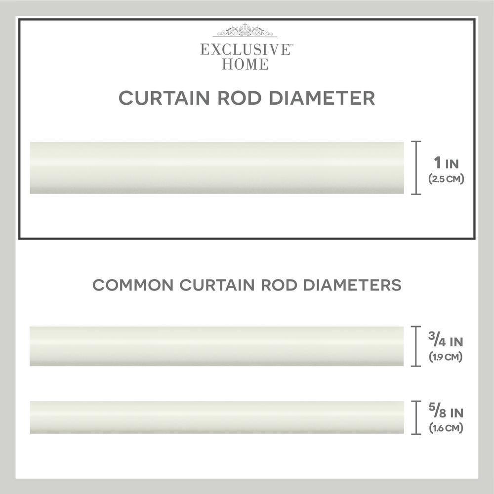 Amalgamated Textiles Exclusive Home Lancelot 1" Window Curtain Rod and Finial Set, Adjustable