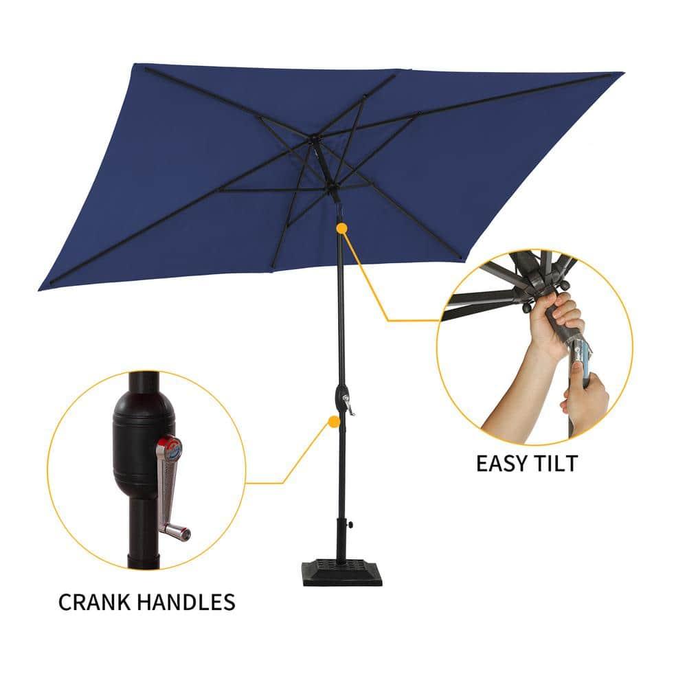 mondawe Mossas 120'' x 79'' Rectangular Market Umbrella